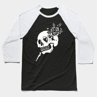 Rose Skull Baseball T-Shirt